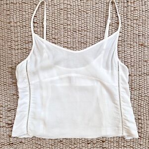 Sunday Best white spaghetti strap crop top